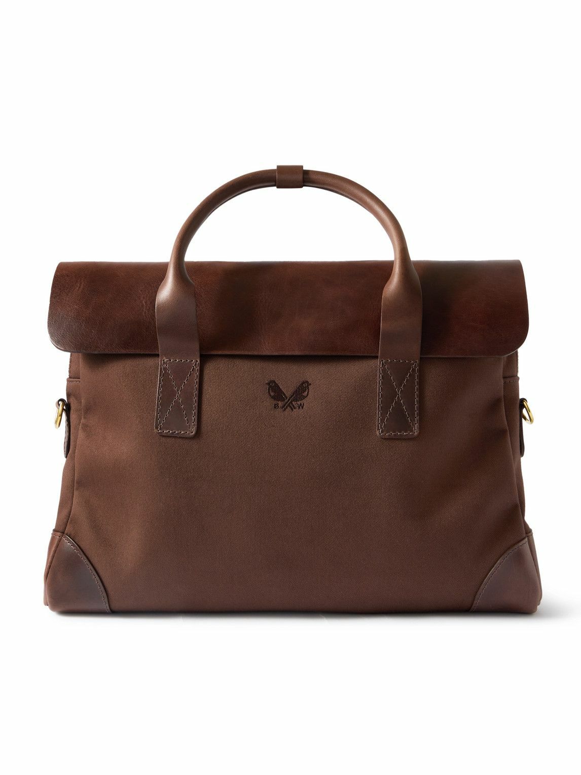 Bennett Winch - Cotton-Canvas and Full-Grain Leather Briefcase