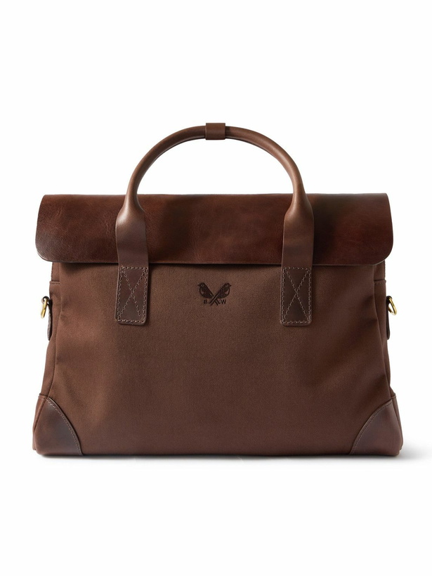 Photo: Bennett Winch - Cotton-Canvas and Full-Grain Leather Briefcase