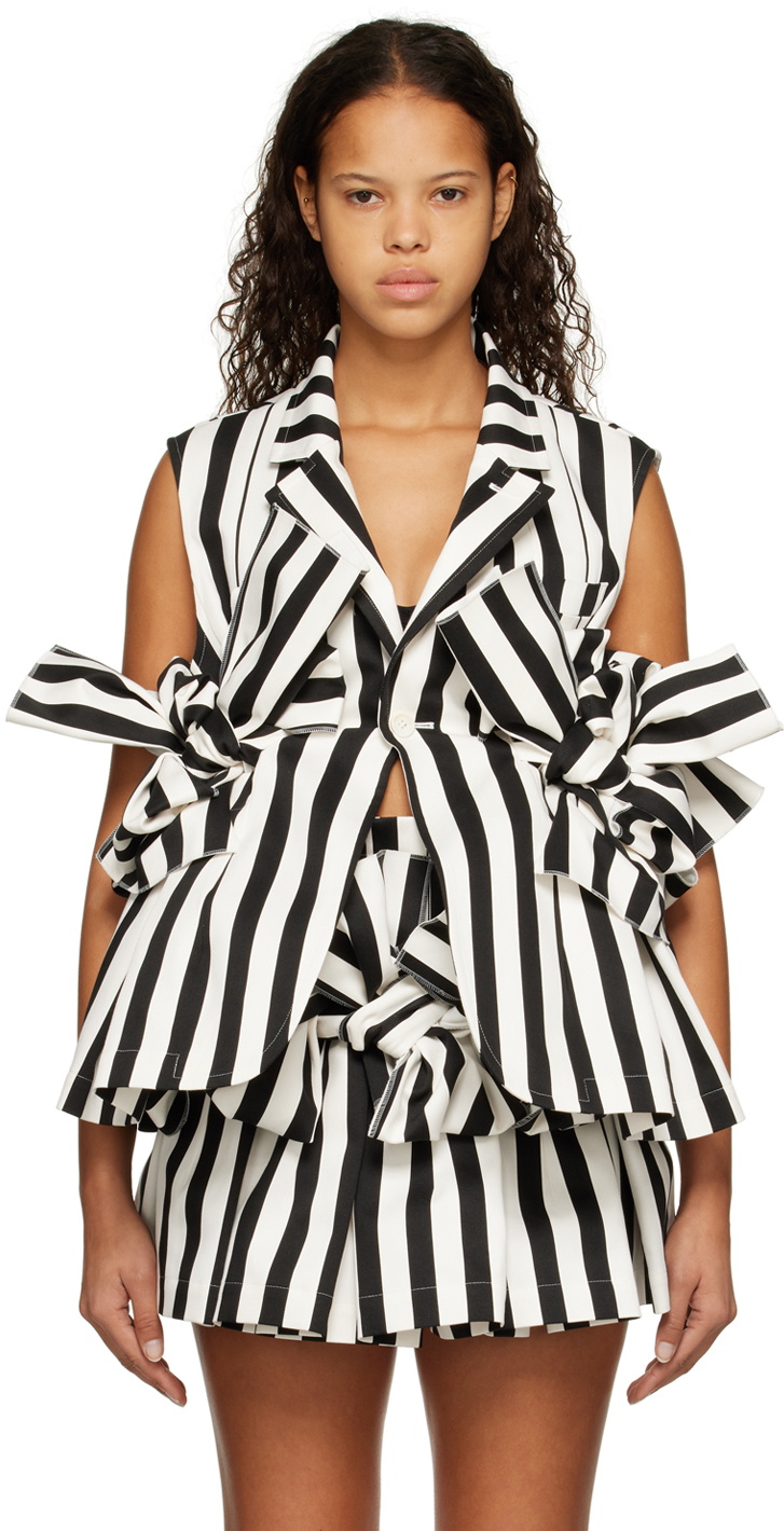 tao Black & White Stripe Vest.
