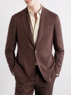 Ralph Lauren Purple label - Silk and Linen-Blend Suit Jacket - Brown