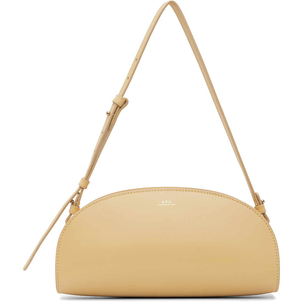 A.P.C. Beige Demi-Lune Shoulder Bag