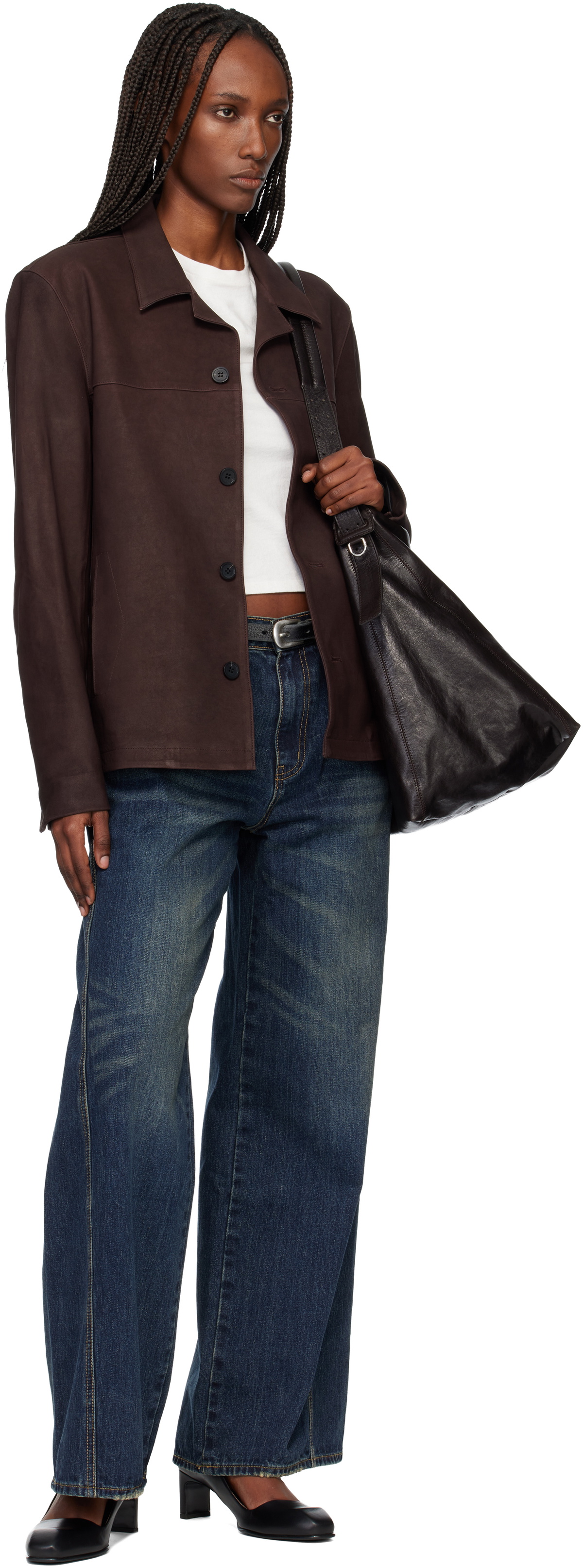 TONYWACK Burgundy Lamb Leather Nubuck Jacket