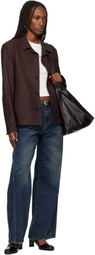 TONYWACK Burgundy Lamb Leather Nubuck Jacket