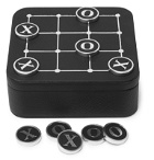 William & Son - Leather Solitaire and Noughts & Crosses Set - Black