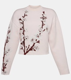 Alexander McQueen Floral jacquard wool and silk sweater