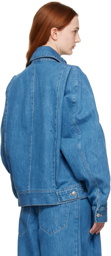 Bianca Saunders Blue Bowl Denim Jacket