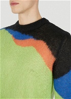Abstract Sweater in Green