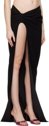 Mônot Black Torpedo Maxi Skirt