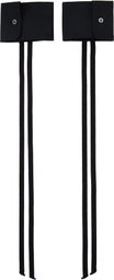 Ann Demeulemeester Black Paal Shirt Cuffs Bracelet