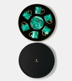 L'Objet Malachite set of 6 espresso cups and saucers