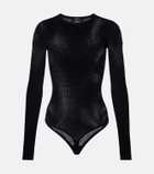 Wardrobe.NYC Open-knit wool-blend bodysuit