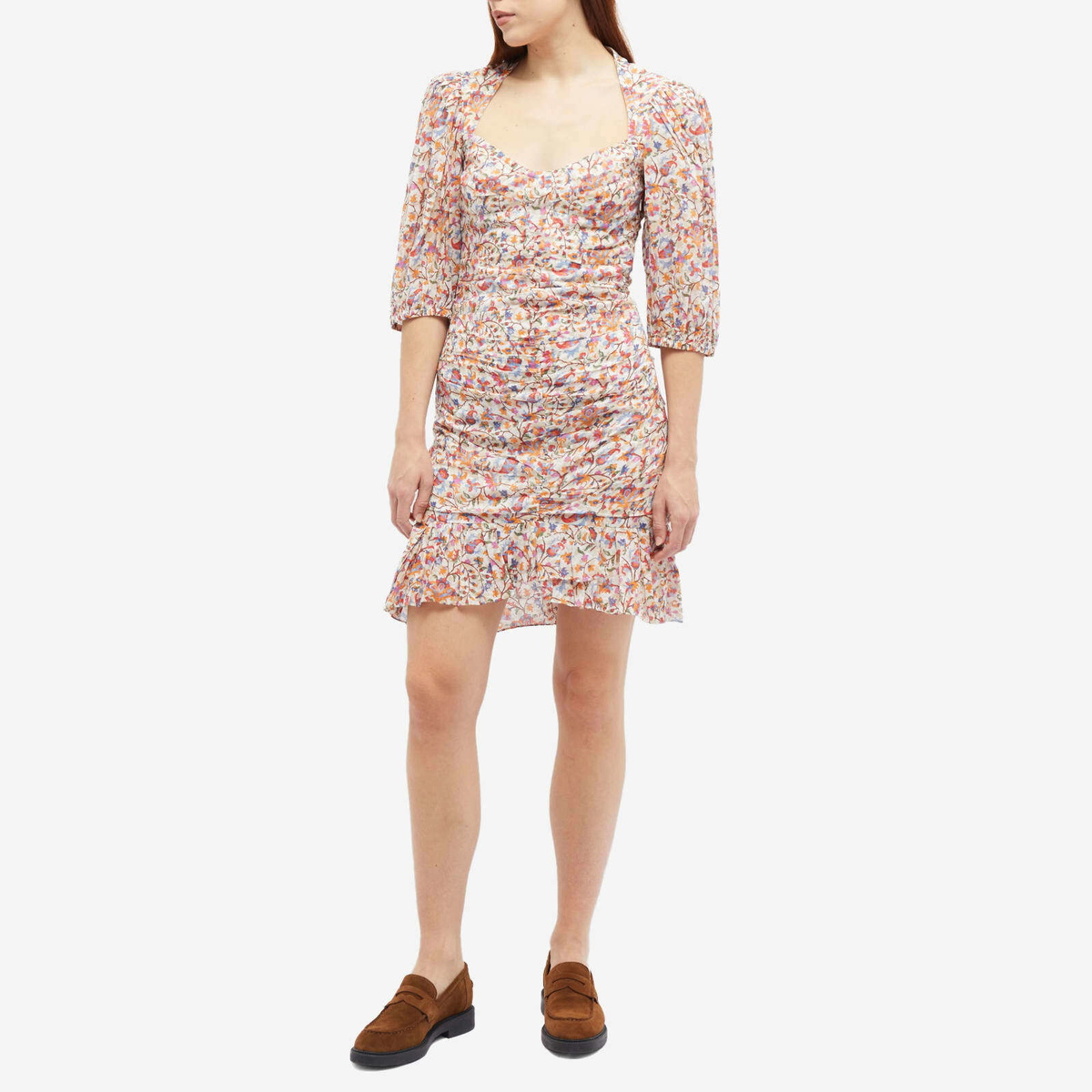 Isabel Marant Étoile Women's Lunesa Dress in Ecru/Orange