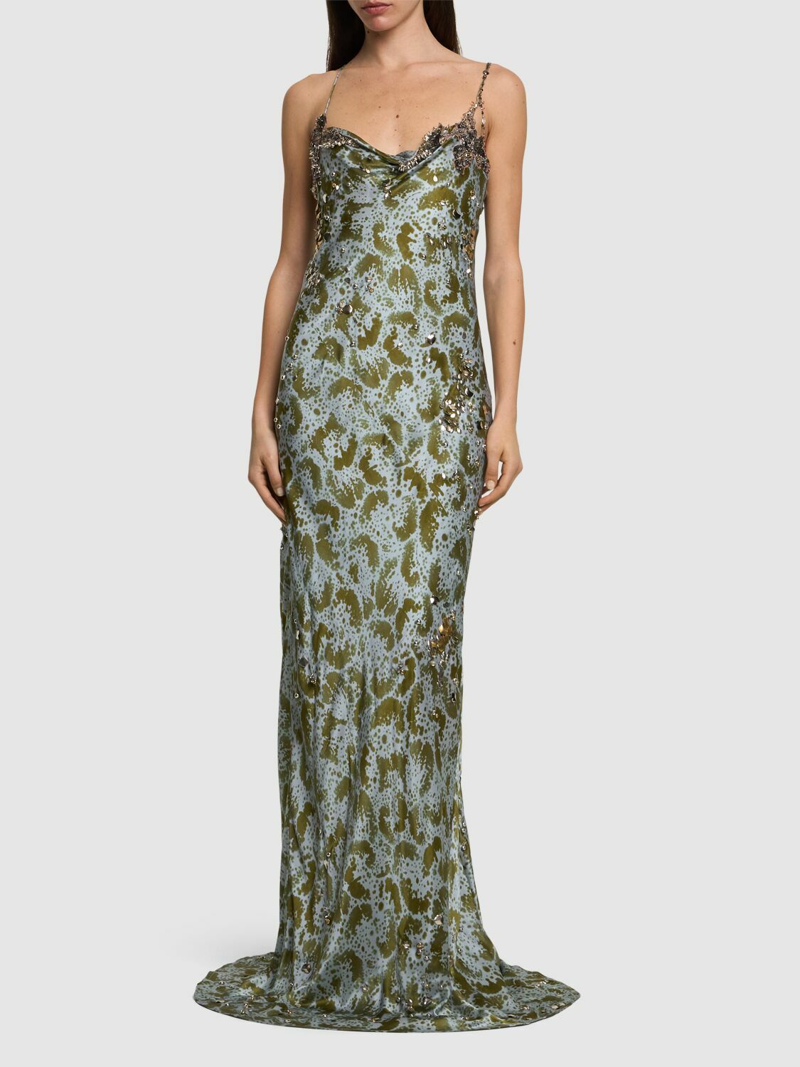 Dries Van Noten Women's Diria Silk Dress Green