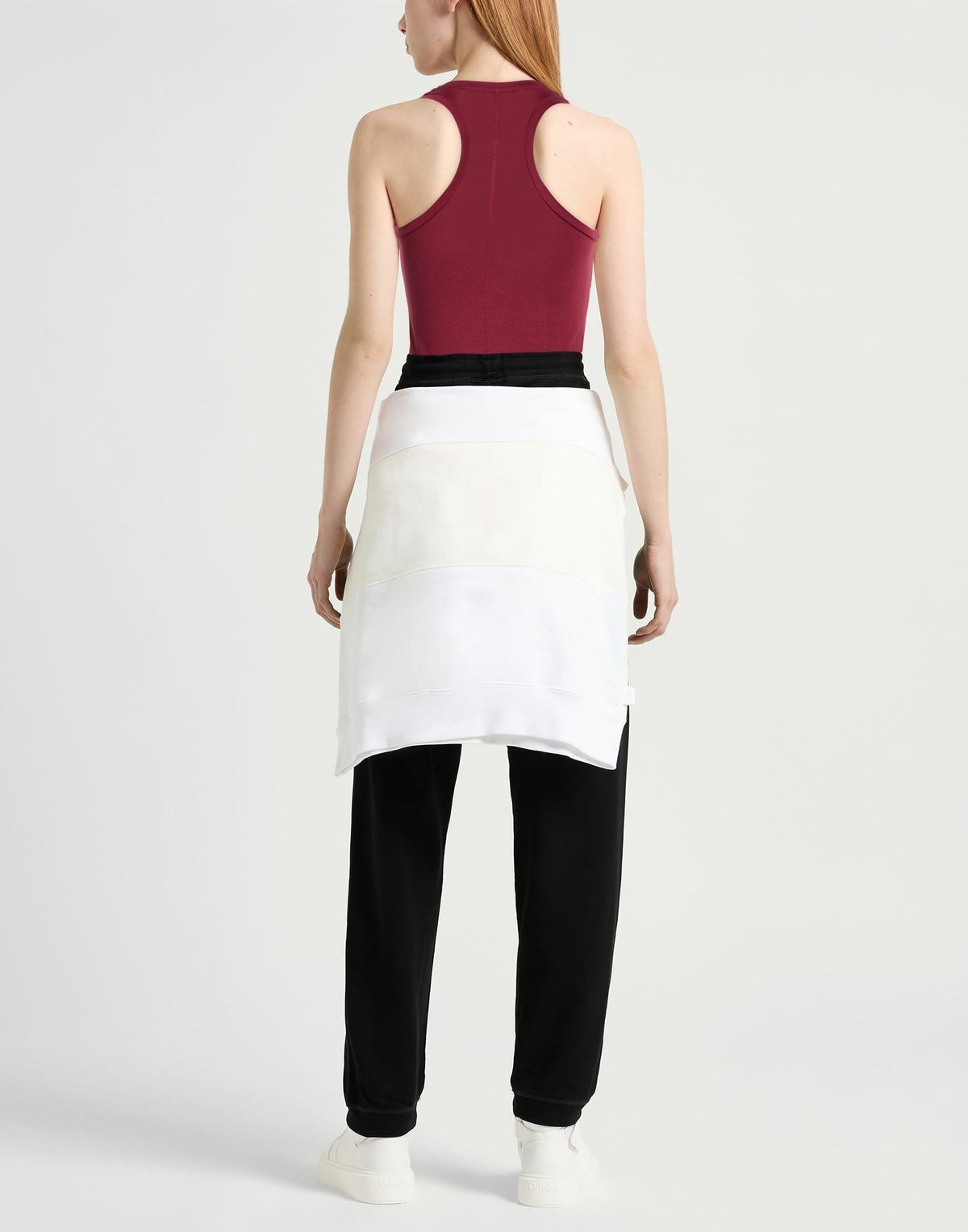 Manila Grace Womens Tank top in Burgundy