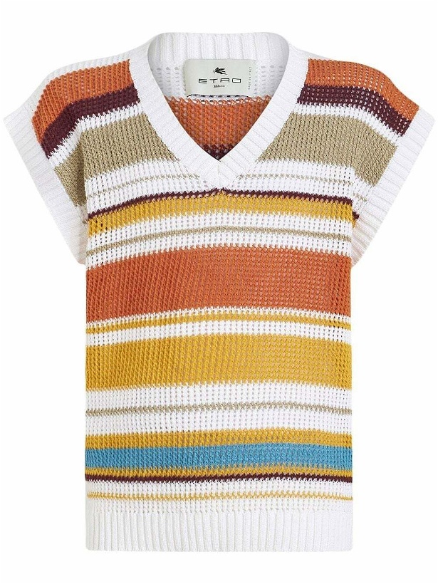 Photo: ETRO - Striped Knitted Sleeveless Jumper