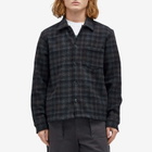 Palmes Men's Rocco Check Overshirt in Black