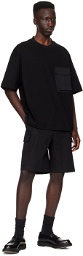 Solid Homme Black Flap Pocket T-Shirt