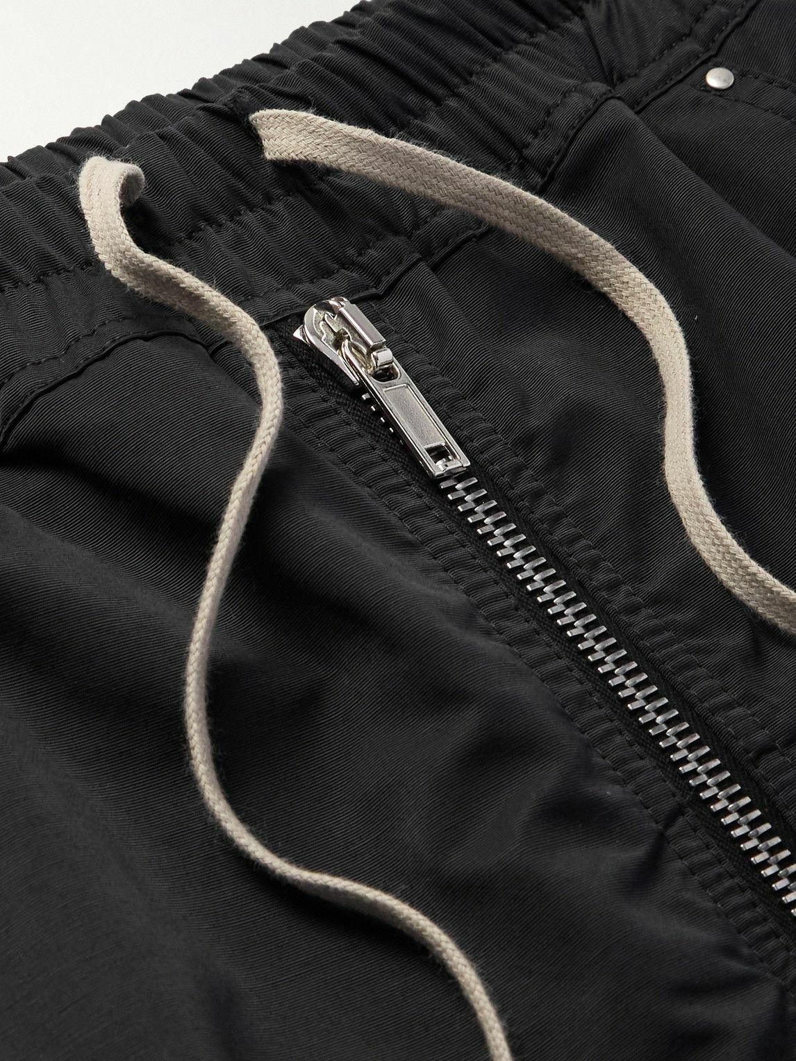 DRKSHDW by Rick Owens - Straight-Leg Faille Drawstring Cargo Shorts - Black
