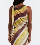 SIR Vivia tie-detail striped top