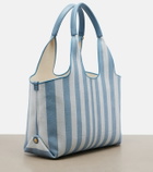 Chloé Chloé Stripy logo canvas tote bag