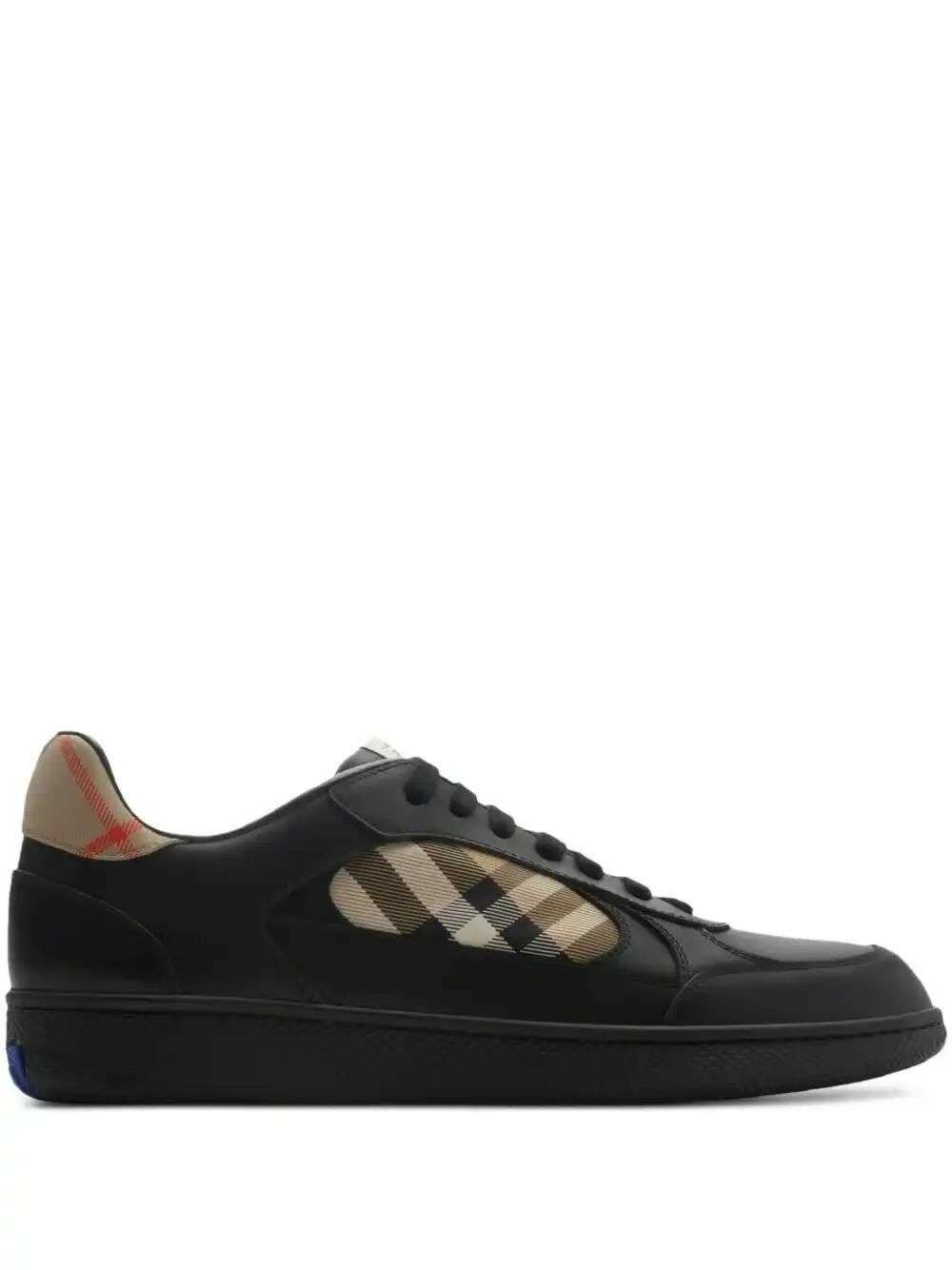 Burberry Multicolor Suede And Leather Sneakers Burberry