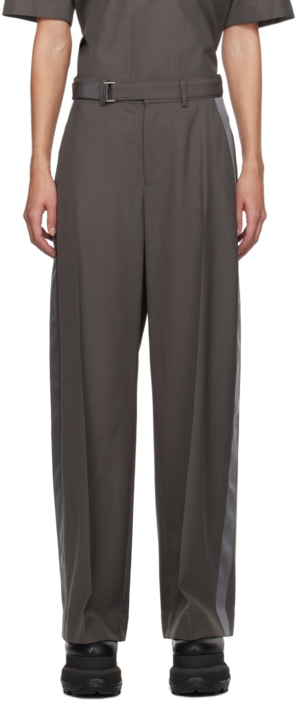 Photo: sacai Taupe Suiting Trousers