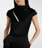 Max Mara Msevespa cutout satin jumpsuit