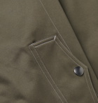 L.E.J - Contrast-Stitched Cotton-Twill Bomber Jacket - Green