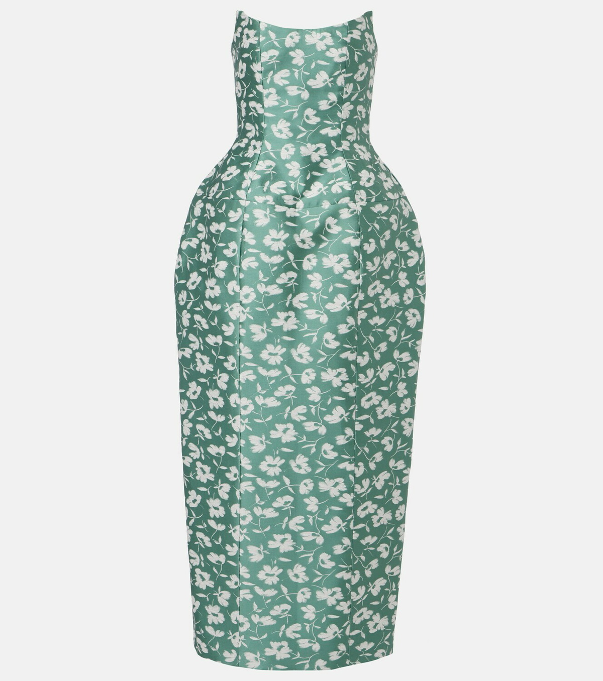 Markarian Marianne floral brocade corset gown