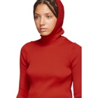 Balenciaga Red Hoodie Turtleneck