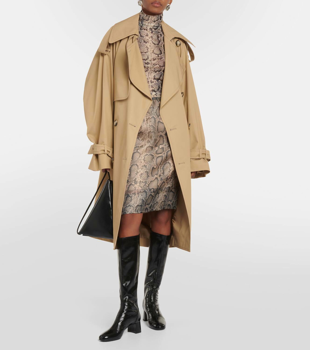 トレンチコート SPORTMAX TRENCH COAT WITH BUTTONS (2320260239600 433004) Sportmax Ricamo cotton trench coat Sportmax