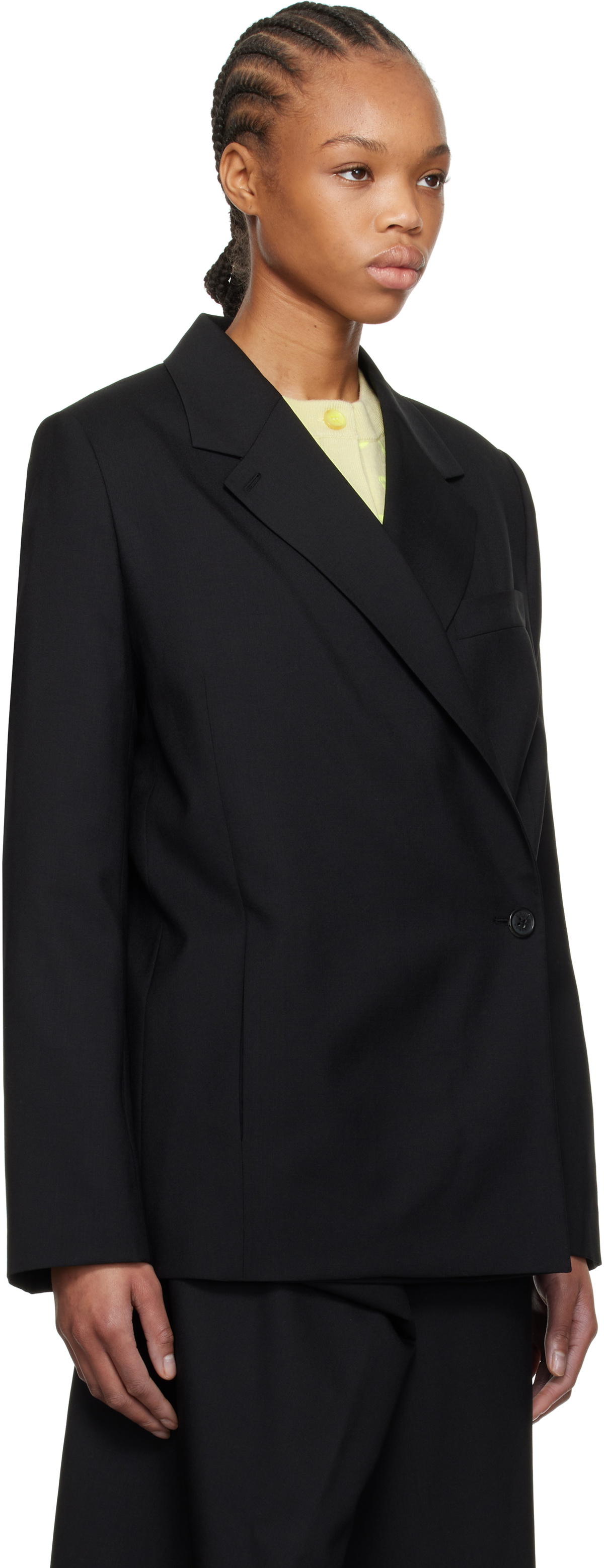 Kenzo Black Kenzo Paris Virgin Wool Blazer