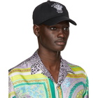 Versace Black Embroidered Medusa Cap