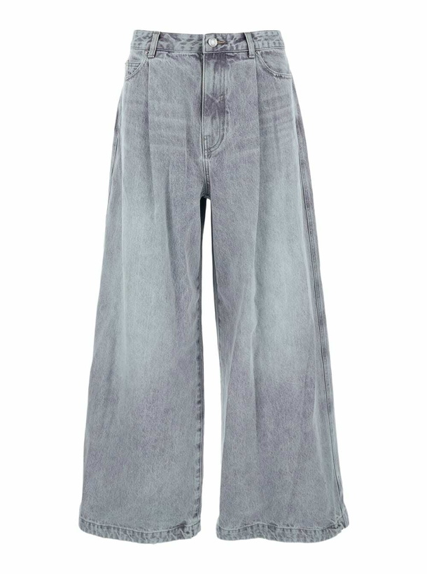 Photo: Juun.J Blue Jeans With Faded Effect And Wide Legi N Denim Man