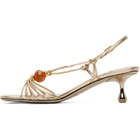 Jimmy Choo Gold Lova 50 Heeled Sandals