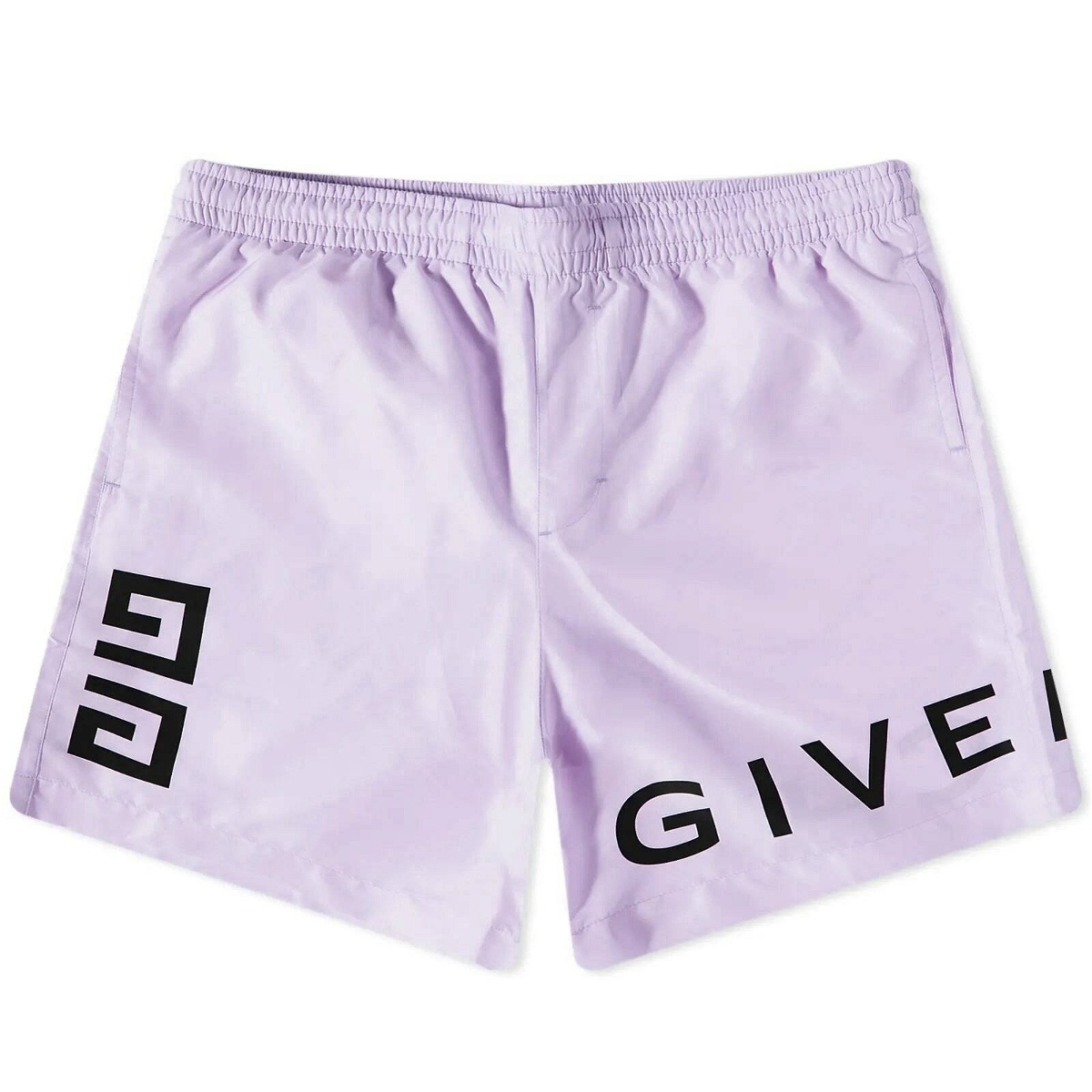 Givenchy Men's 4G Long Logo Swim Short in Lilac Givenchy