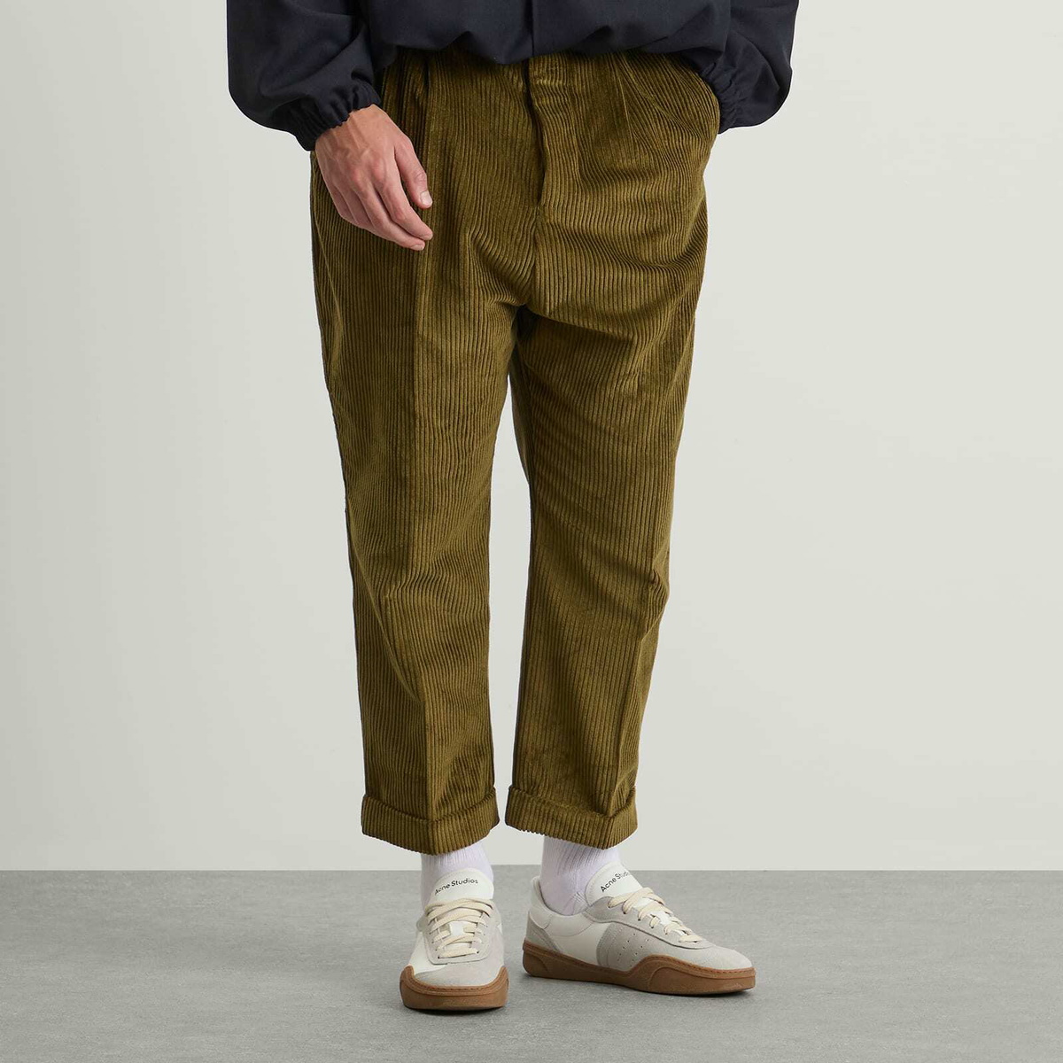 AMI Paris Men's Corduroy Velvet Carrot Pants in Bronze AMI