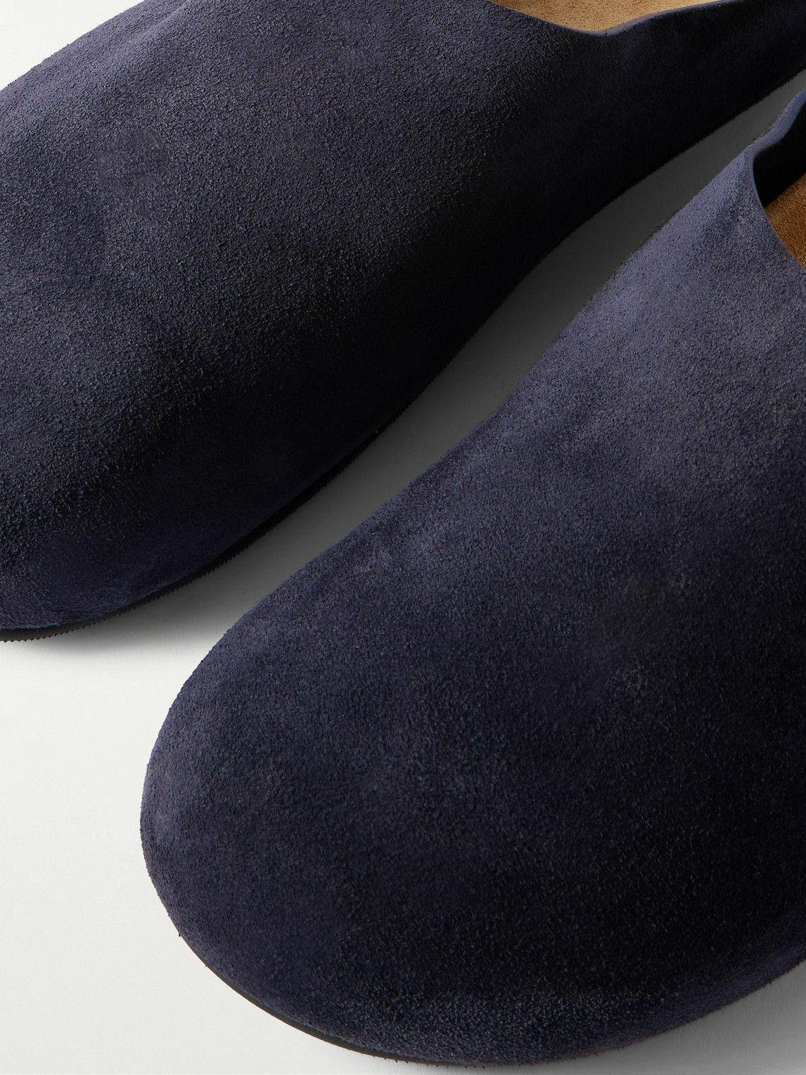 The Row - Hugo Suede Mules - Blue