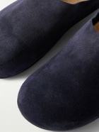 The Row - Hugo Suede Mules - Blue