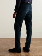 Boglioli - Straight-Leg Cotton-Corduroy Suit Trousers - Blue