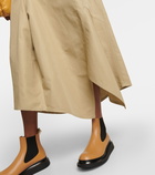Loewe - Asymmetrical cotton and linen midi skirt