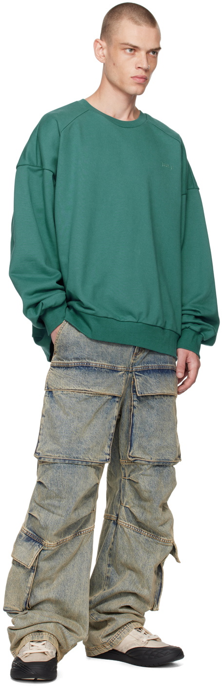Juun.J Green Embroidered Sweatshirt
