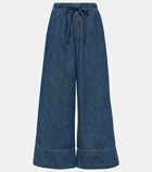 Valentino High-rise chambray wide-leg jeans