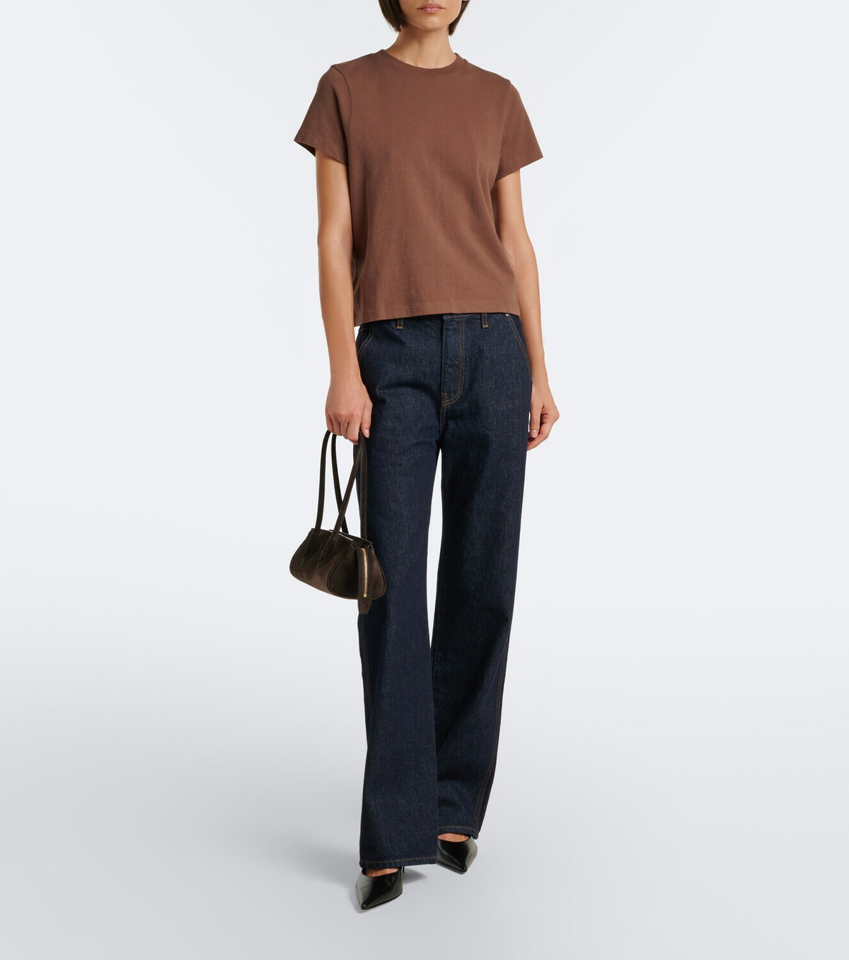 Khaite Donna Medium suede shoulder bag