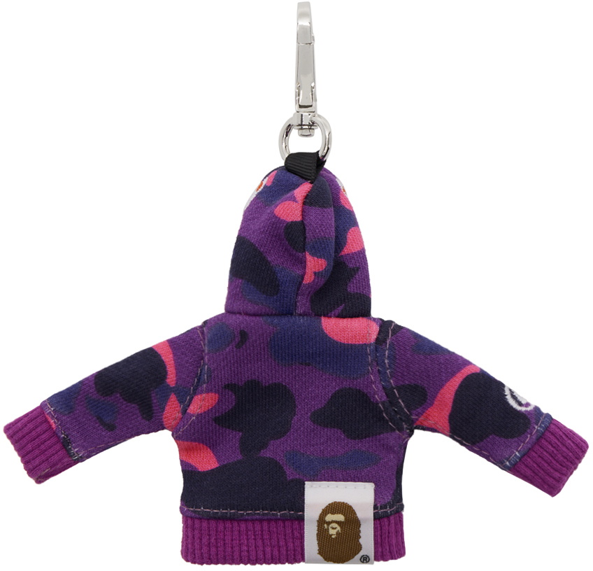 BAPE Purple Color Camo Shark Keychain
