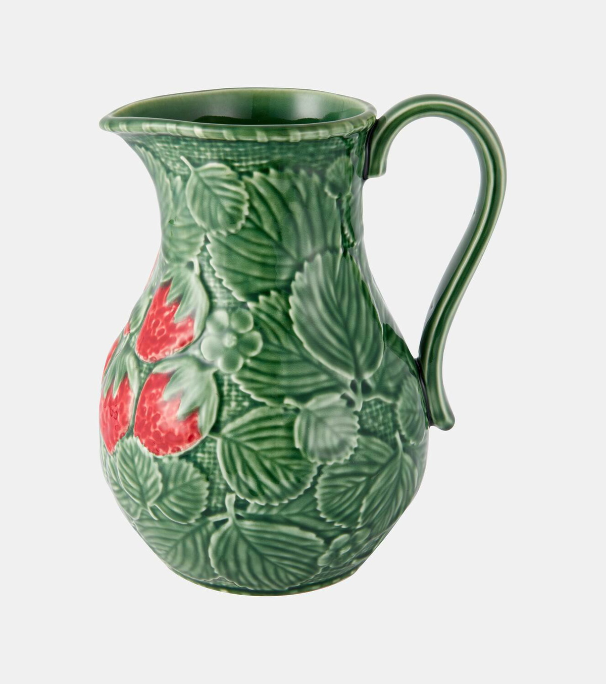 Bordallo Pinheiro Strawberries earthenware jug