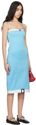 SUPER YAYA Blue Audrey Pool Midi Dress
