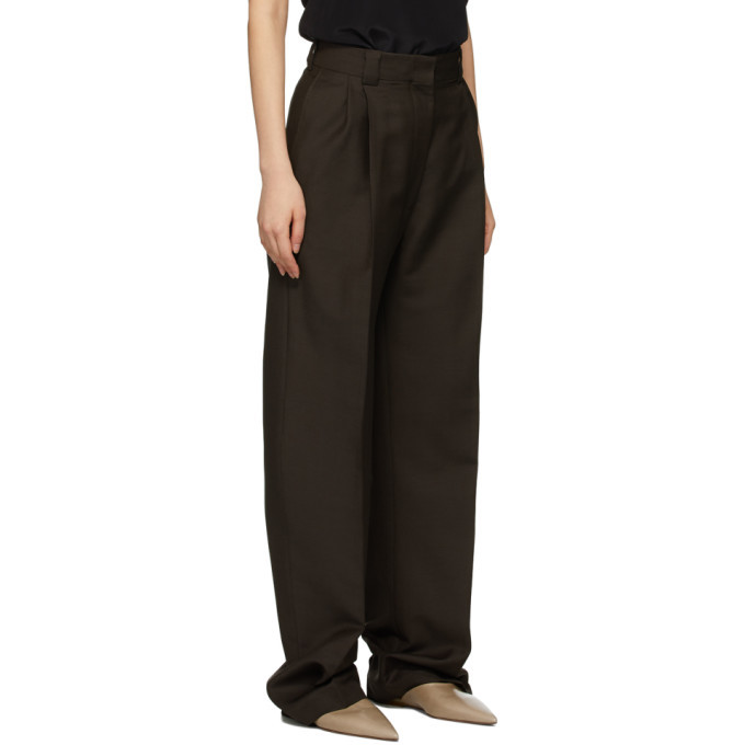 Eftychia Brown Basic Centre Seam Trousers
