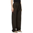 Eftychia Brown Basic Centre Seam Trousers