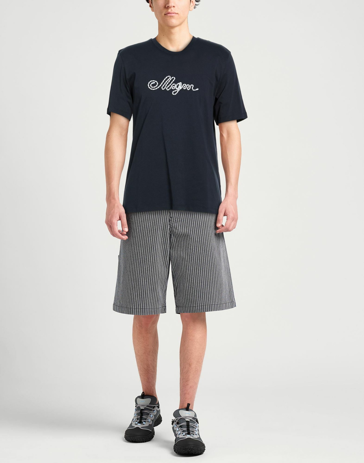 Msgm Mens T-shirt Midnight in Blue